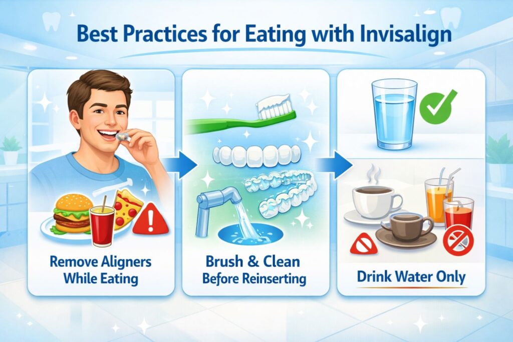 best practices for eating with invisalign