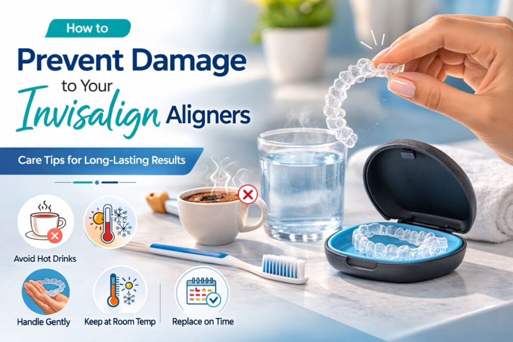 prevent damage to invisalign aligners