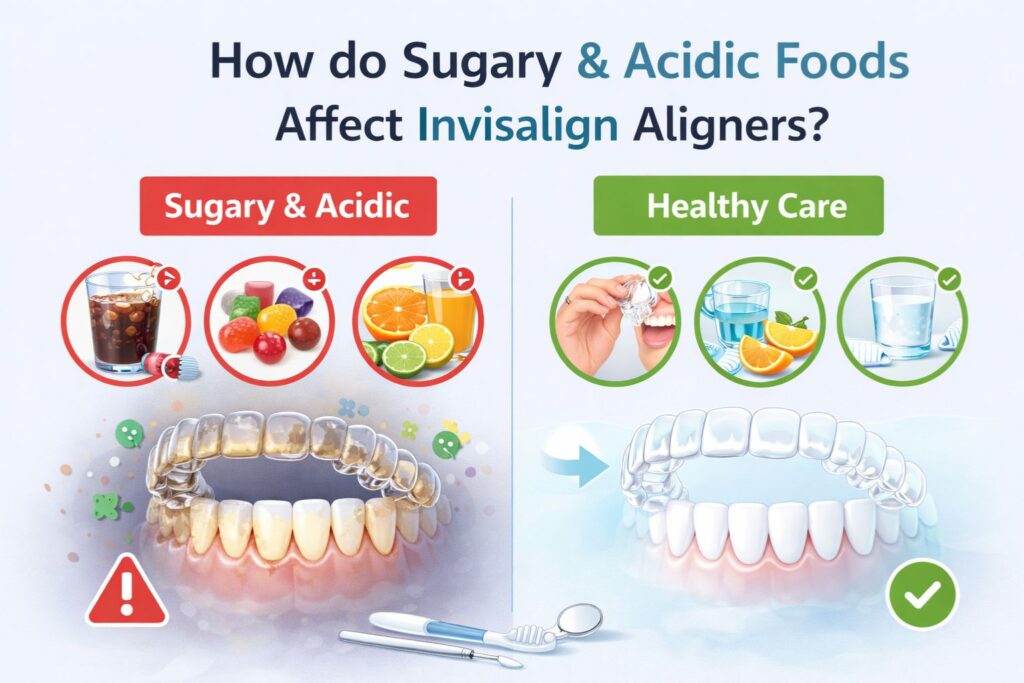 sugary and acidic foods affect invisalign aligners