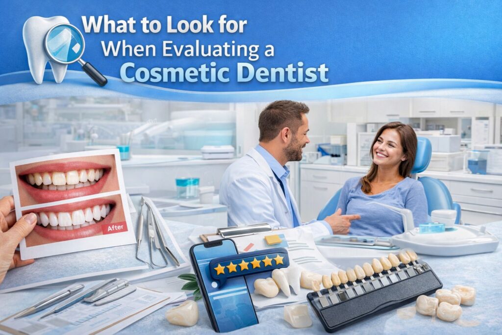 pointers to evaluate a cosmetic dentist